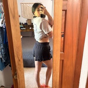 Vanilla Star Black High Waist Women's Shorts